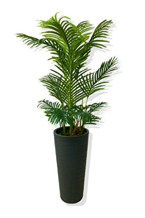 AREKA 150 CM 12 YAPRAK YAPAY AĞAÇ 56X30X20 ANTRASİT KUMSAL SAKSI