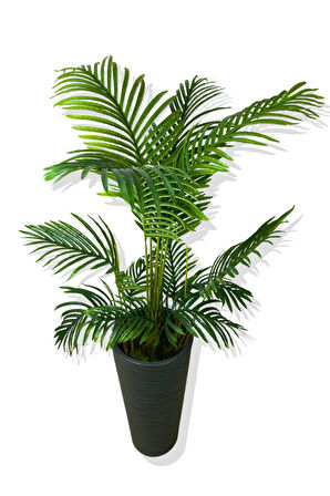 AREKA 150 CM 12 YAPRAK YAPAY AĞAÇ 56X30X20 ANTRASİT KUMSAL SAKSI