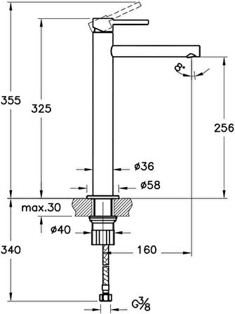 Vitra Origin Krom Large Yüksek Lavabo Bataryası A42558