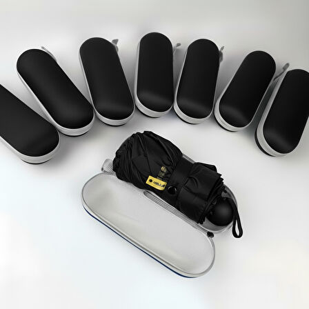 Adele Siyah Kapsül Kılıflı Şemsiye 54x91 cm - Modern, Şık ve Dayanıklı Tasarım