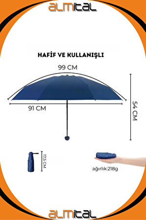 Adele Siyah Kapsül Kılıflı Şemsiye 54x91 cm - Modern, Şık ve Dayanıklı Tasarım