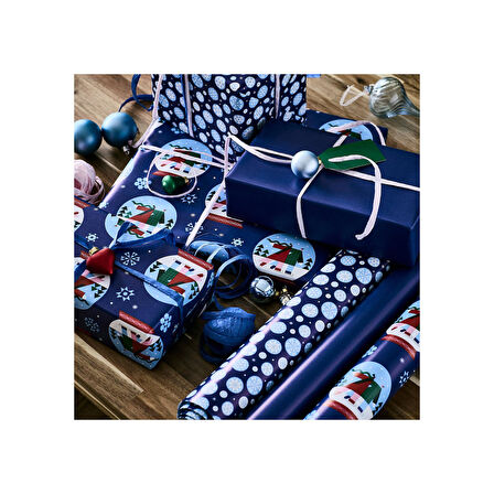 Hediye paketi kağıdı, mavi, 3x0.7 m/2.10 m²