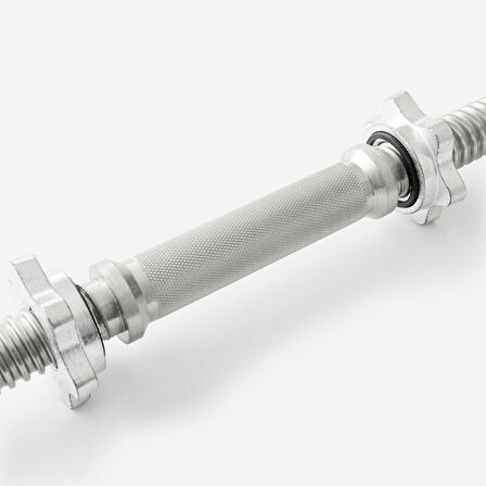 45 Cm/23 Mm Tırtıklı Dambıl Barı - Çelik - 60 kg