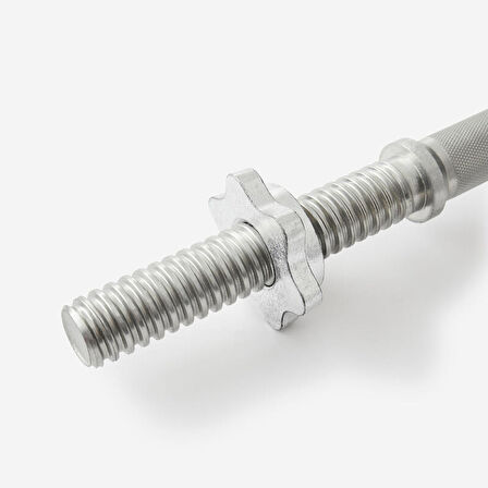 45 Cm/23 Mm Tırtıklı Dambıl Barı - Çelik - 60 kg