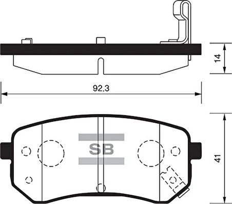 ARKA FREN BALATA HYUNDAI I10 1.0L 1.1L 04- / KIA PICANTO 1.0L 1.1L 04- 583020XA00 583022ZA00 WVA24276