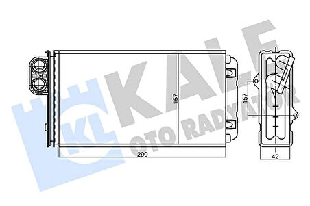 KALORİFER CITROEN XM-PEUGEOT 605 KALORİFER BORUSUZ AL/MKNK 42 MM 644861 95651001