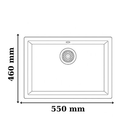Granit Evye KOTARU Series Anthracite 55x46 (ANTRASİT) 