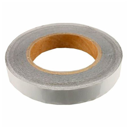 Reflektif Fosfor Şerit Bant Reflektör Beyaz 2cm x 25 Metre