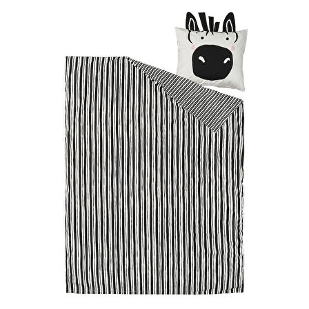 Çocuk nevresim takımı, siyah-beyaz, 150x200/50x60 cm