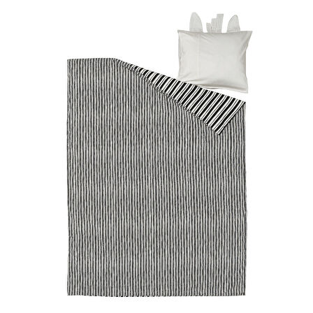 Çocuk nevresim takımı, siyah-beyaz, 150x200/50x60 cm