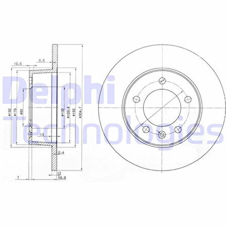 ARKA FREN AYNASI RENAULT MASTER 2 2000 OPEL MOVANO 2000 305X12X5DL 7700314107 4403045 4320600QAA