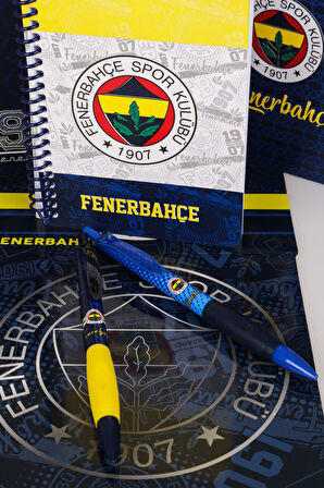 YENİ SEZON LİSANSLI FENERBAHÇE SERT KAPAK BLOKNOT VE VERSATİL UÇLU KALEM 0.7 MM 2'LİSİ