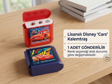 BakGelAl Disney Cars Lisanslı Hazneli 3 Delikli Kalemtıraş – Şimşek McQueen 1 Adet
