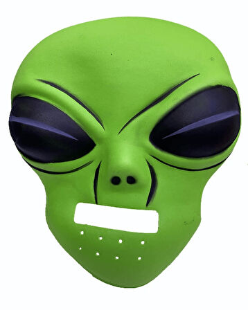 Ghoulish Productions Green Alien Mask 45x30 Cm ( Uzaylı ) - Lisinya