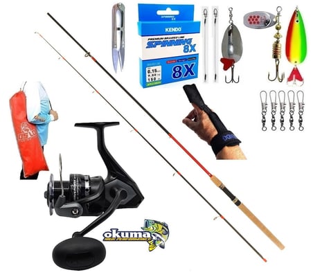 Okuma Wave Power 4000 270cm 10-35gr Red Zoom Turna Spin Olta Takımı Seti