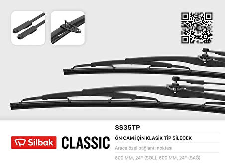 SİLECEK SÜPÜRGESİ 600MM IKARUS OTOBÜS-MAGIRUS-DEUTZ YMMERCEDES BENZ L310. 0310 1980 (2 ADET)