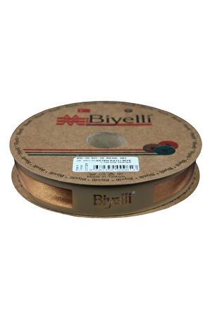 Biye Saten Katlı 062 Açık Hardal 2 cm 25 Metre %100 Polyester