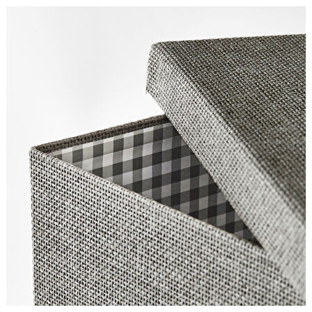 Kapaklı kutu, gri, 32x35x32 cm