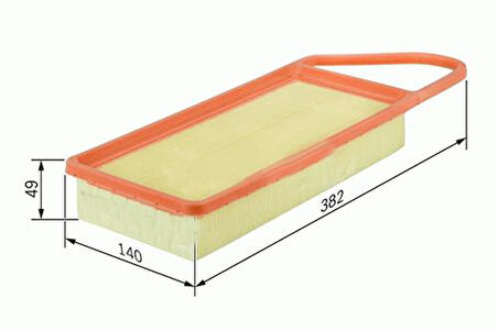 HAVA FİLTRESİ P206-P307 HDI 2001-2004 -C3 HDI-FIESTA 1.4 TDCI-FUSION TDCI SÜNGERLİ C3087/1 1444 102