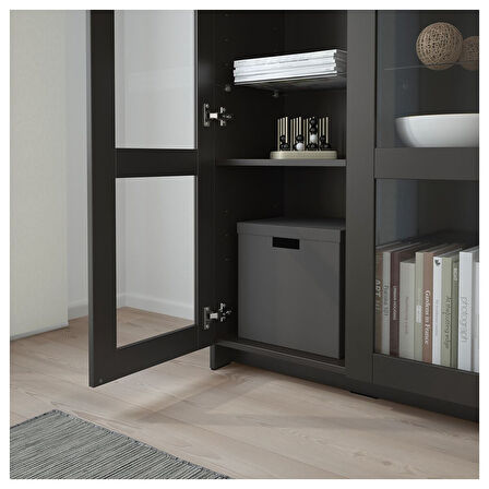 Büfe, cam-siyah, 78x95 cm