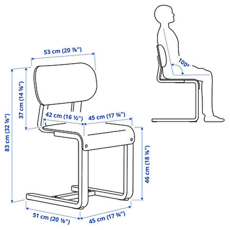 Ahşap sandalye, sarı-huş