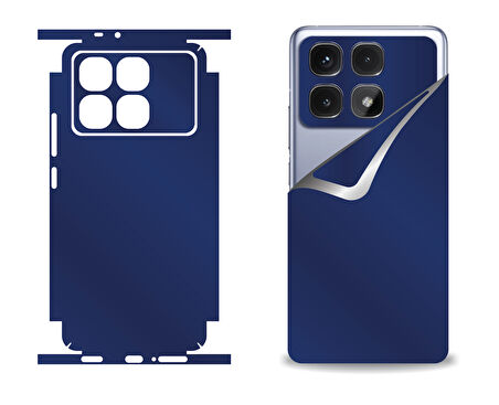 Xiaomi Redmi K70 Ultra için uyumlu 360 full arka kaplama koruma sticker - MAT MAVİ