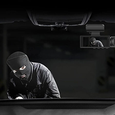 BUFFER®  WiFi Destekli Araç İçi & Dışı Çift Kameralı Dikiz Aynası Kamera