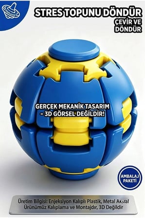 Spin Ball Dönüşebilen Mekanik Fidget Oyuncak – Bas Çevir Döndür Stres Topu
