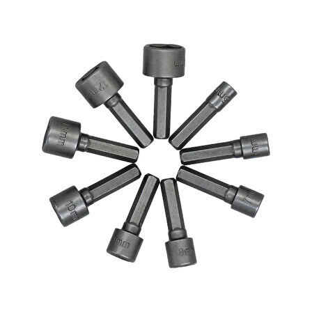 9 Parça Manyetik Somun Adaptörü 