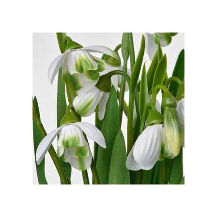 Yapay bitki, yeşil-beyaz, 9 cm, kardelen, iç/dış mekan