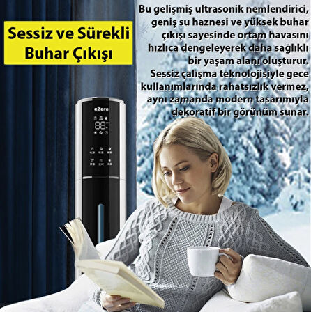 Tüm ev İçin 9 Litre Büyük Boy hava nemlendirici humidifer Bebek ve çocuklar için Uv Karbon Hava Temizleme