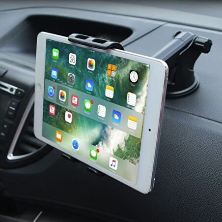 Araç içi vantuzlu tablet telefon tutucu ergonomik 360 derece Tesla Model Y uyumlu