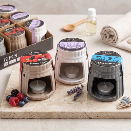 BakGelAl Seramik Buhurdanlık – Lavanta, Okyanus ve Kırmızı Meyveler Kokulu Dekoratif Aroma Buhurdanlığı