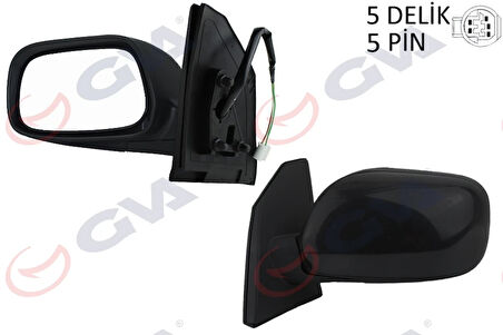 DIŞ DİKİZ AYNASI SOL COROLLA 2002 ELEKTRİKLİ ISITMALI KONVEKS 5 FİŞ VM-277EHL 8790602050