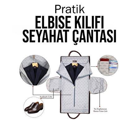 Pratik Elbise Kılıfı Seyahat Çantası