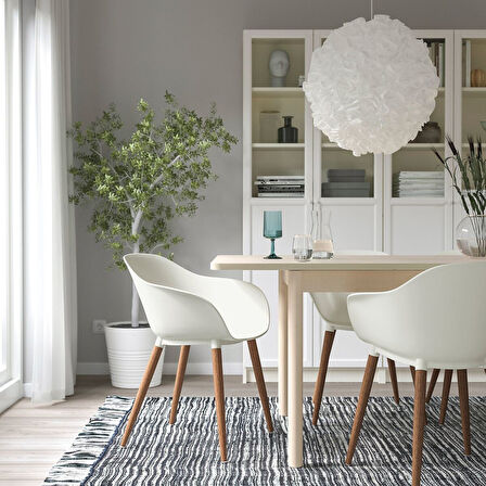 Kolçaklı sandalye, beyaz