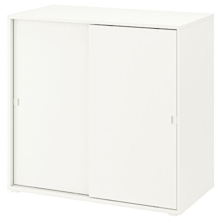 Sürgü kapaklı dolap, beyaz, 95x47x90 cm
