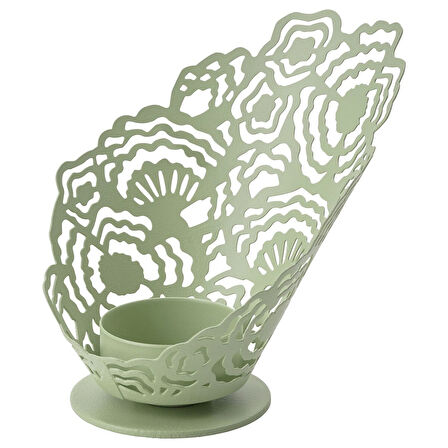 Tealight mumluk, açık yeşil, 11 cm