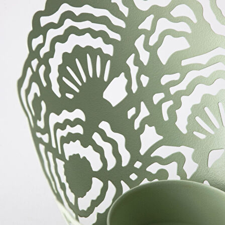 Tealight mumluk, açık yeşil, 11 cm