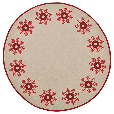 Ağaç halısı, natürel-kırmızı, 100 cm