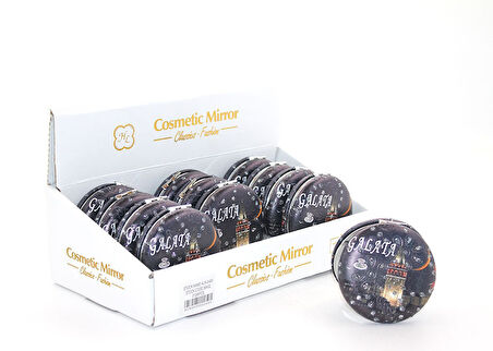 Taşlı İstanbul Tasarımı El Aynası Kalın Model 6 