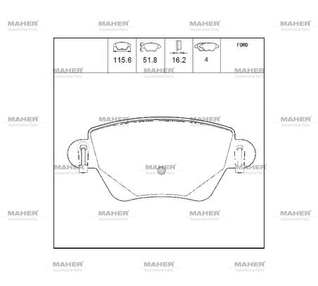 FREN BALATA MONDEO 3 2000-2007 ARKA 1S712M008AA