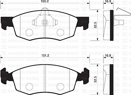 ÖN FREN BALATA FIAT PALIO WEEKEND 96- / ALBEA 01- / DOBLO 00- 9949125 77362180 WVA20907