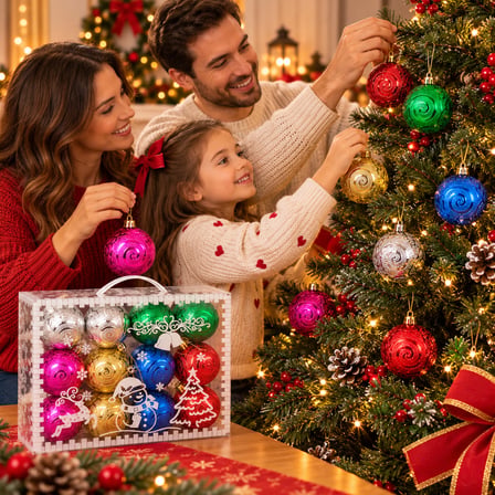 BakGelAl 12 Adet Lüks Yılbaşı Ağaç Süsü Seti - 6 Renk 6 cm Kabartma Spiral Desenli Çam Ağacı Topları