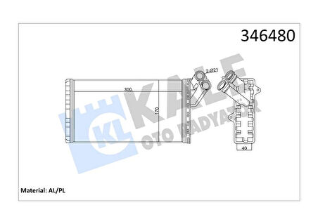 KALORİFER RADYATÖRÜ SCUDO 1996-2002 -JUMPY 1996EXPERT 1996-2002 806 1999-2002 299X170 9566944680 6448 A7