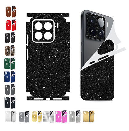 Xiaomi 15 pro Mi 15 pro için 360 full arka kaplama koruma sticker kılıfsız kullanım için - SİMLİ SİYAH