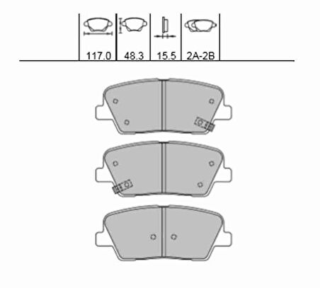 FREN BALATA SANTAFE 2013-2017 / SORENTO 2011-2015 DİSK ARKA 58302 2WA70