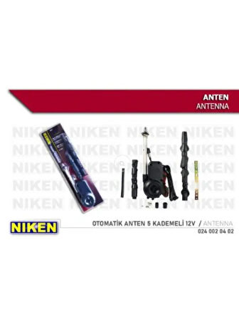 OTOMATIK ANTEN 5 KADEMELI 12V