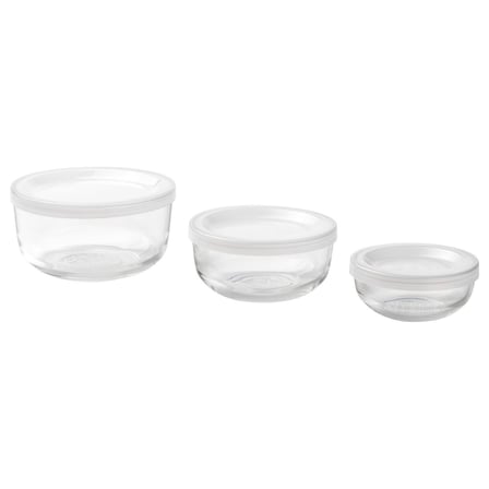 Cam Saklama Kabı Seti, 3'lü Set