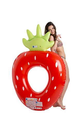 Jilong Infatable Simit Yatak Çilek Desenli Jumbo 37342